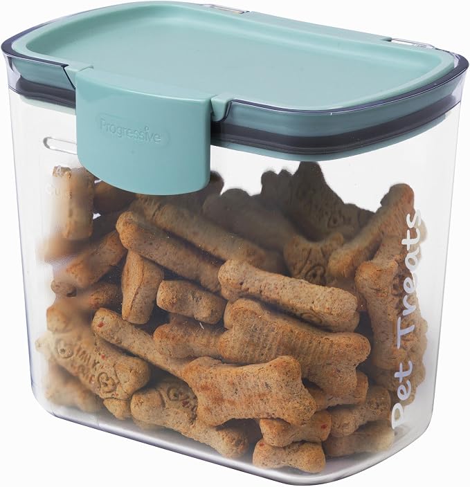 ProKeeper by Progressive Pet Food Storage Collection – Airtight Containers for Dog and Cat Food & Treats – Silicone Seal, Stackable, Dishwasher Safe (1.4 Quart Pet Treats)