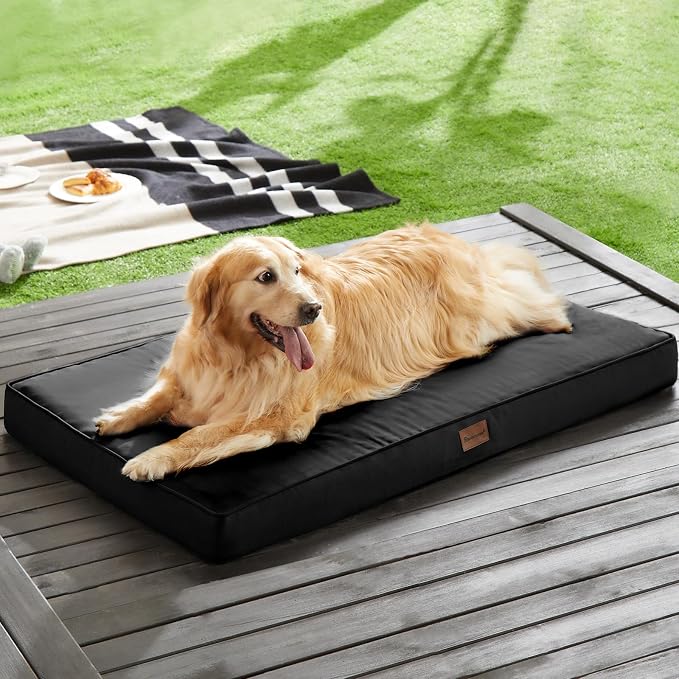 BFPETHOME Outdoor Waterproof Dog Bed for Large Dogs, Washable Cover, 47" | Outdoor & Indoor Use, Waterproof, For Medium, Large, Extra Large Dogs, Orthopedic, Egg Crate Foam, Up to 110 lbs