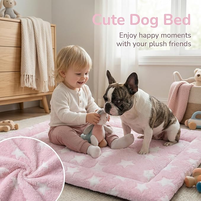 Dog Bed Mat - Soft Crate Pad for Kennel, Durable Pet Bed for Small Dogs & Cats - Comfort Support for Pet Crate, Cage, House