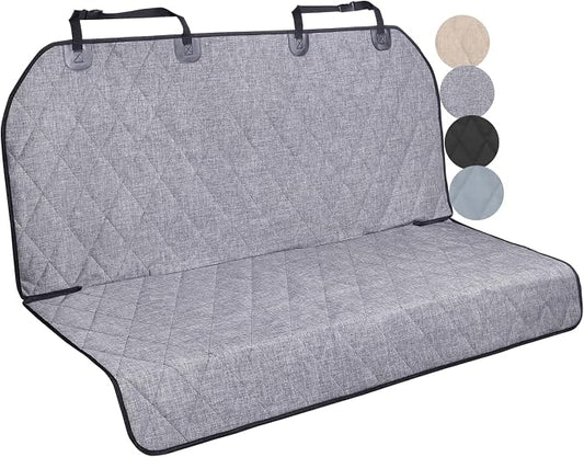 VIVAGLORY Dog Seat Cover Pet Seat Protector, Large, Heather Black | Backseat Cover for Car Suv & Truck, Back Rear Backseat Bench Protector