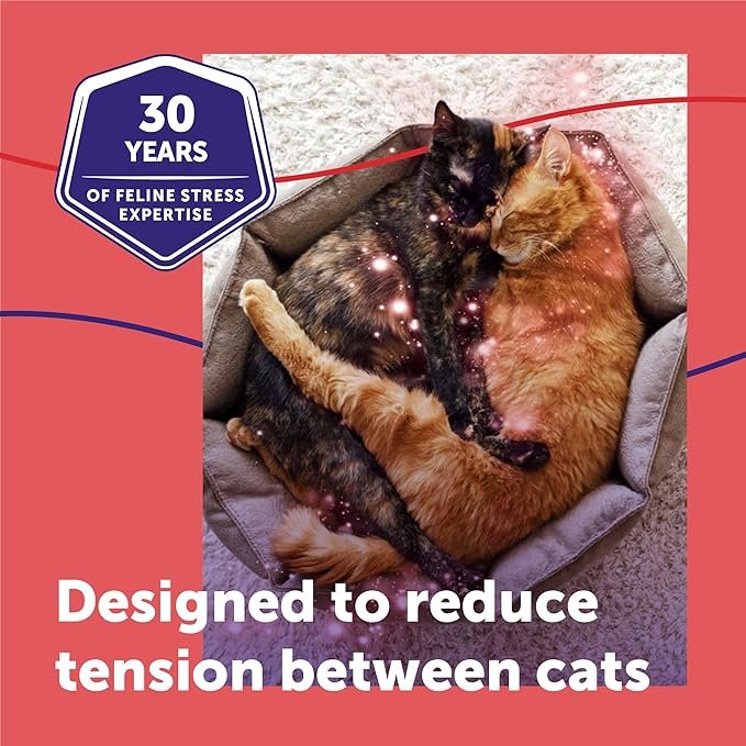 FELIWAY MultiCat Cat Calming Diffuser Kit and 1 Pack Refill – Helps Reduce Fighting, Tension and Aggression Between Cats Due to Stress – 30‑Day Cat Pheromone Plug in Diffuser for Multi‑Cat Homes | Helps Reduce Fighting, Tension and Aggression Between C...