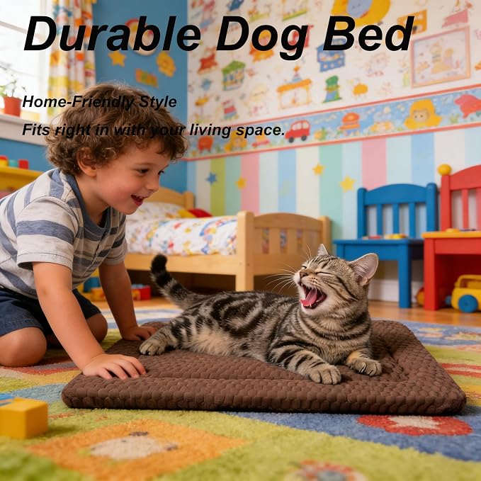 Cat Bed Mat - Durable & Cute Crate Beds for Extra Small Dogs & Cats, Comfortable Kennel Pad for Home, Crate & Travel