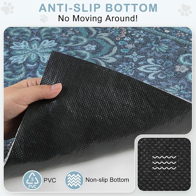 Unicorn Catcher 33"x22" Cat Litter Mat Non-Slip Washable Litter Box Mat | High-Density PVC Litter Catcher Mat Efficiently Traps Scattered Litter From Paws To Keep Floors Clean