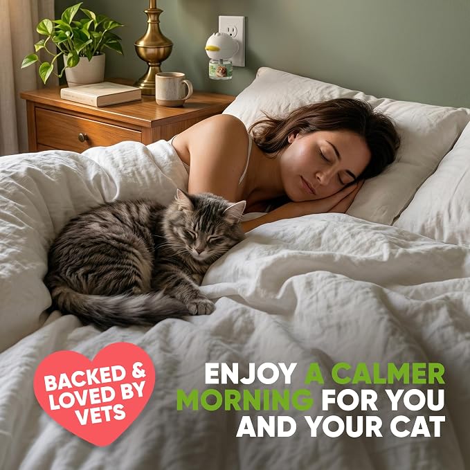 STUNICK CC1 Cat Calming Diffuser, Calming Pheromones, 60 Day Supply, 1 Diffuser and 2 Refills for Stress, Pee Spraying, Cat Fighting, Aggression, Excessive Meowing & Scratching | Odorless