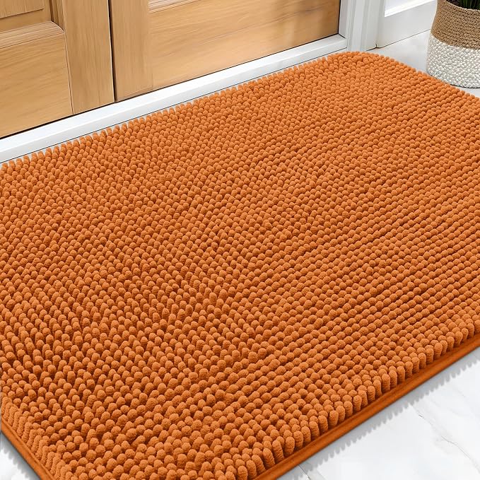 OLANLY Dog Door Mat for Muddy Paws 30x20, Super Absorbent Chenille Mud Mat | Clay, Absorbs Moisture and Dirt, Non-Slip Machine Washable Doormat, Quick-Drying Indoor Entryway Floor Carpet for Dogs