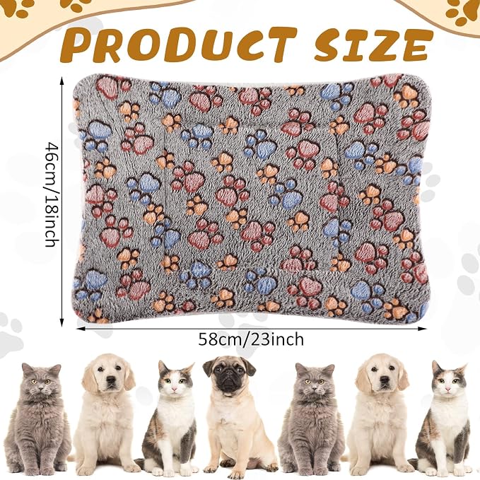 4 Pack Soft Pet Bed Mat Small Dog Crate Fleece | Tuanse Soft Pet Beds Mat Small Dog Crate Fleece,23 X 18 Inches,Gray