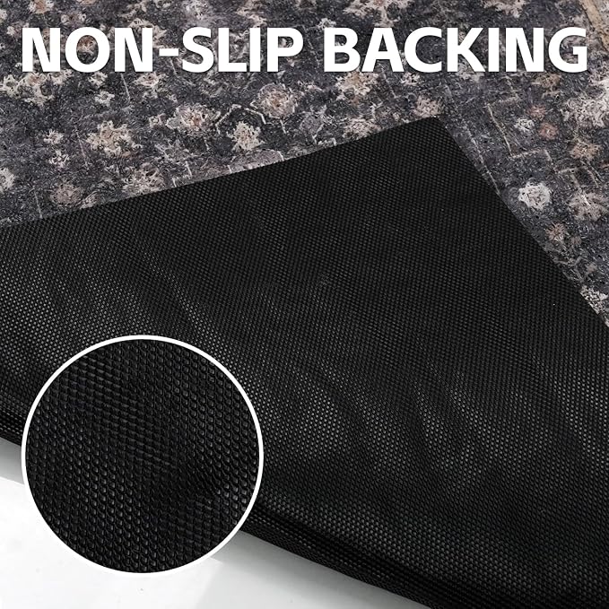 Cat Litter Mat Litter Trapping Mat, 24"x15" Waterproof Urine Proof Litter Box Mat Catcher Mat Non-Slip Washable for Kitty Kitten, Black