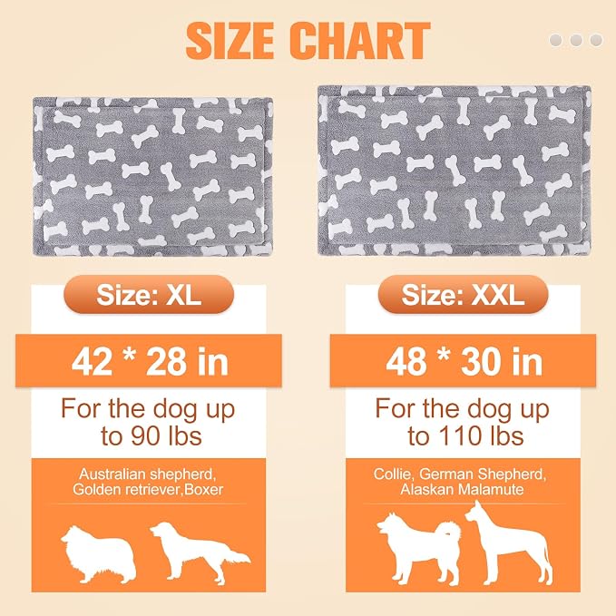 BEAUTYZOO Dog Crate Pad Washable Ultra Soft Pet Kennel Mat Large, 42" Gray | Ultra Soft Crate Pad,Anti-Slip Bottom,Waterproof Lining Protects Floors & Furniture,Comfortable Cozy Mats for Cage Car Travel