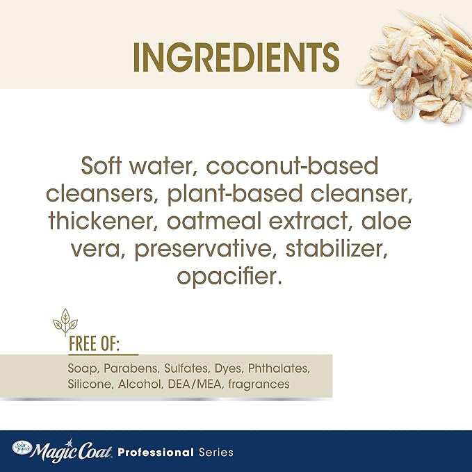 Four Paws Magic Coat Nourishing Oatmeal Hypoallergenic Dog Shampoo, 16 oz | Fragrance-free, for dogs & cats, moisturizing dog wash for itchy dry skin, soothes sensitive skin, all coat types