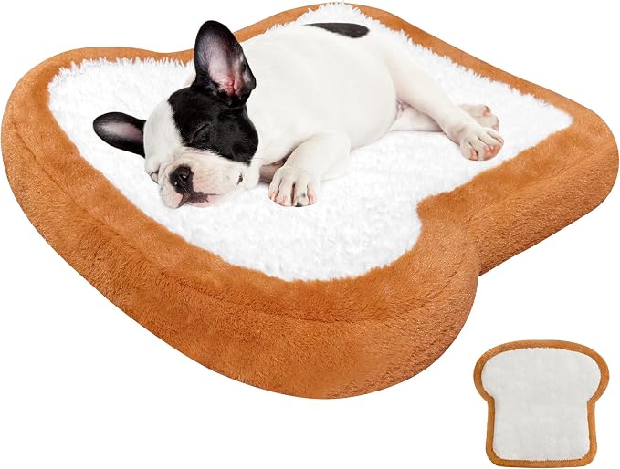 Orthopedic Dog Bed for Small Dogs, Toast Style Washable Non-Slip Pet Bed for Dogs and Cats, Puppy Kitten Washable Pet Mat Bed for Crate Home Indoor