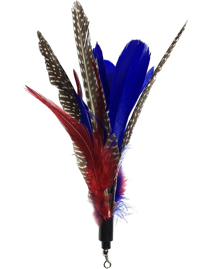 Pet Fit for Life 7 Piece - Plus Bonus - Replacement Feathers and Soft Furry for Interactive Cat and Kitten Toy Wands…