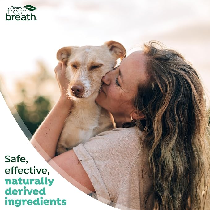 TropiClean Fresh Breath Oral Care Kit - Soft Bristle Finger Toothbrush - Dog Tooth Brushing Kit - Beef Brisket Flavor Dog Toothpaste