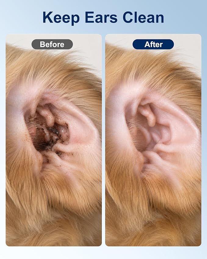 Dog Ear Cleaner, Gentle Daily Ear Care, 7.8 Fl Oz 2 Bottles | Clean Solution for Routine Maintenance Wax Removal Puppy & Sensitive Skin Safe