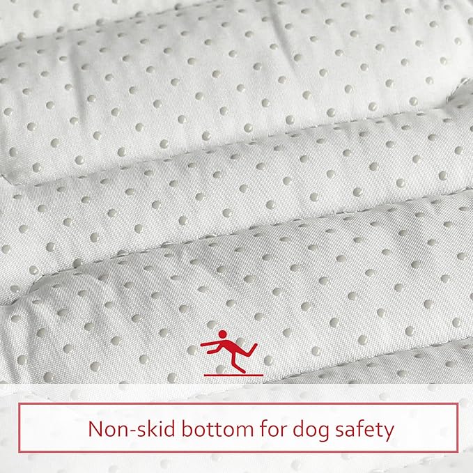 Dog Crate Pad Mat (42" X 28"), Soft Dog Bed Mat with Cute Prints | Personalized Dog Crate Pad, Anti-Slip Bottom, Machine Washable Kennel Pad, Pink