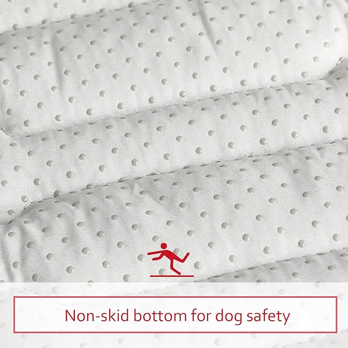 Dog Crate Pad Mat (48" X 30"), Soft Dog Bed Mat with Cute Prints | Personalized Crate Pad, Anti-Slip Bottom, Machine Washable Kennel Pad, Black