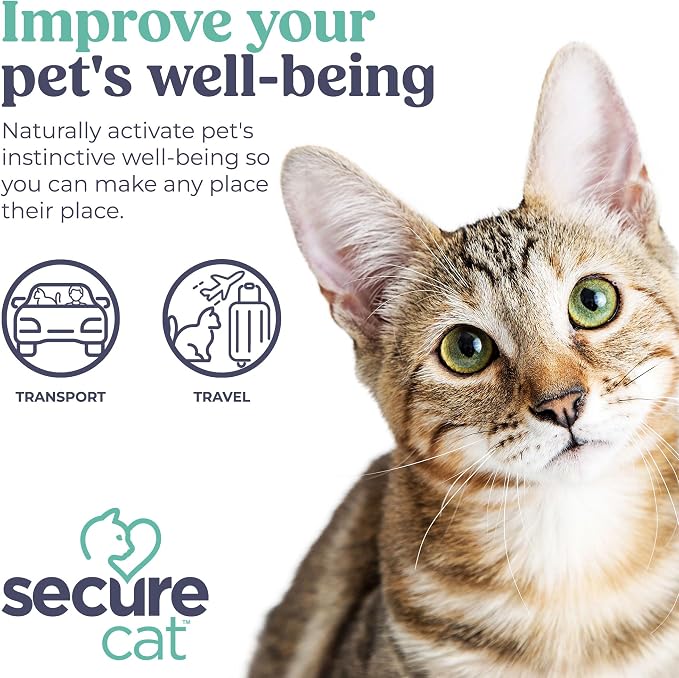 SIGNS SecureCat Transport, Water Based Calming Travel Spray, Naturally Supports Calm and Well-Being, Naturally Relieving Anxiety and Stress