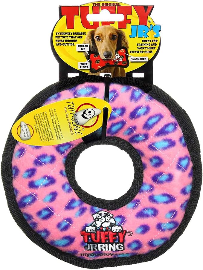 TUFFY® : 2 Pack Ring Dog Toy: Ultra Durable Plush Toy with Multiple Layers & Reinforced Seams, Washable and Floats, Original Construction