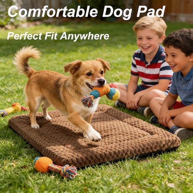 Dog Bed Mat - Reversible Dog Crate Bed Mats, Soft & Breathable Kennel Pad, Durable Crate Bed for Small Medium Large Dogs & Cats