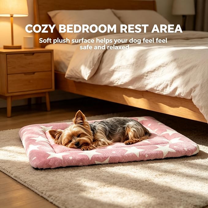 Dog Bed Mat - Soft Crate Pad for Kennel, Durable Pet Bed for Small Dogs & Cats - Comfort Support for Pet Crate, Cage, House