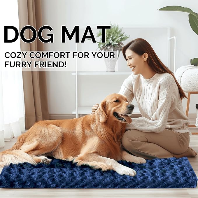 Dog Bed Mat - Comfortable Kennel Pad, Multi-Purpose Crate Bed for Dogs & Cats, Soft Support