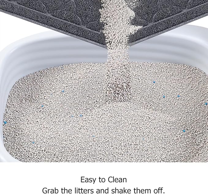 unipaws Cat Litter Trapping Mat, Litter Box Scatter Control Pad | Litter Free Floors and Urine Waterproof, Gentle on Paws, No Phthalate