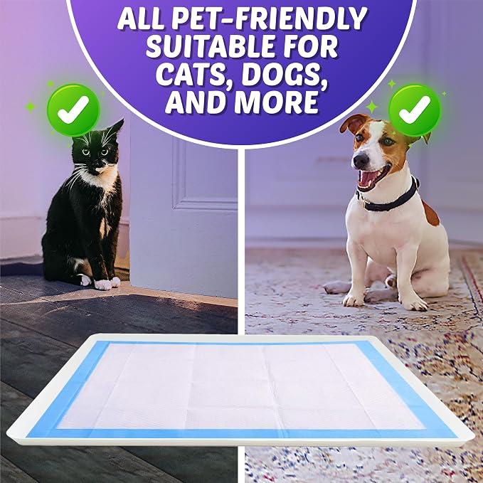 TidyFriend Reusable Silicone Dog Training Tray for 27.5” x 44” Pads, Washable Puppy Potty Station, No-Spill Heavy Duty Pee Pad Holder for Dogs - Easy to Clean & Travel Friendly (White)