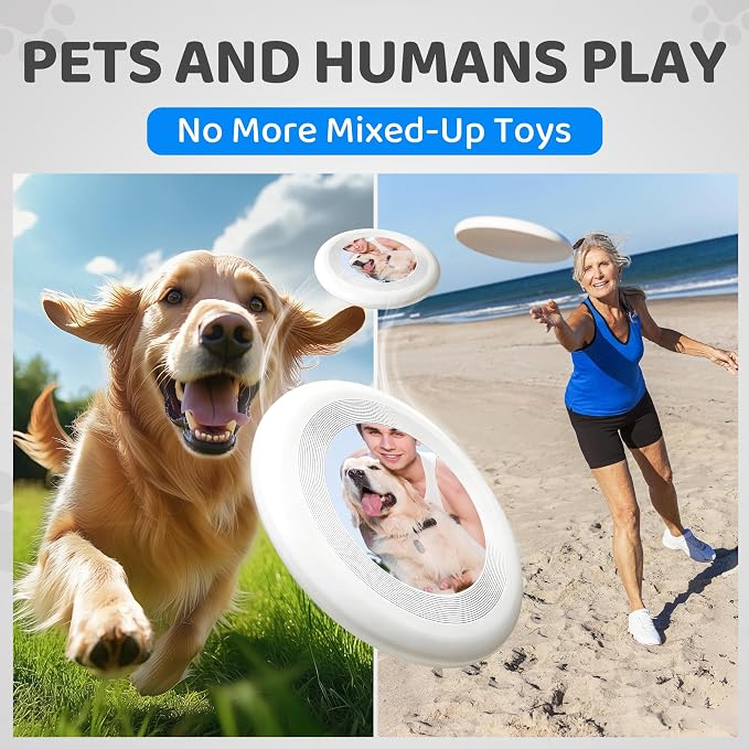 Custom 175g Professional Flying Disc for Ultimate & K9 Sports, Personalized Photo/Logo UV Printed, Durable Precision Balanced Frisbee for Competition & Dog Training - Unique Sports Gift