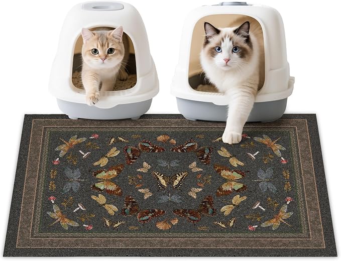 Unicorn Catcher 33"x22" Cat Litter Mat Non-Slip Washable Litter Box Mat | High-Density PVC Litter Catcher Mat Efficiently Traps Scattered Litter From Paws To Keep Floors Clean