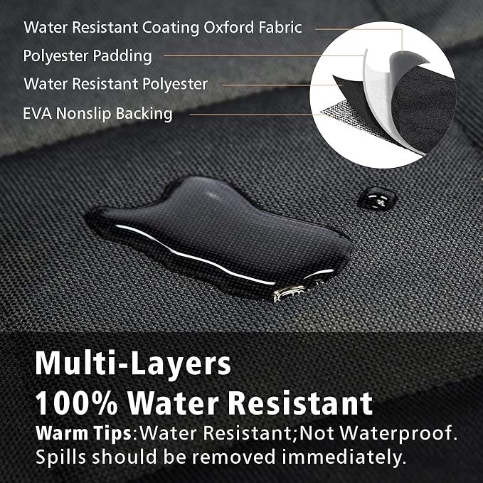 F-color SUV Cargo Liner for Dogs - Waterproof Pet Cargo Liner, Comfort Dog Cargo Cover with Bumper Flap Protector, Scratchproof Non-Slip Mat for Standard SUVs Sedans, 55 x 81 Inch, Black