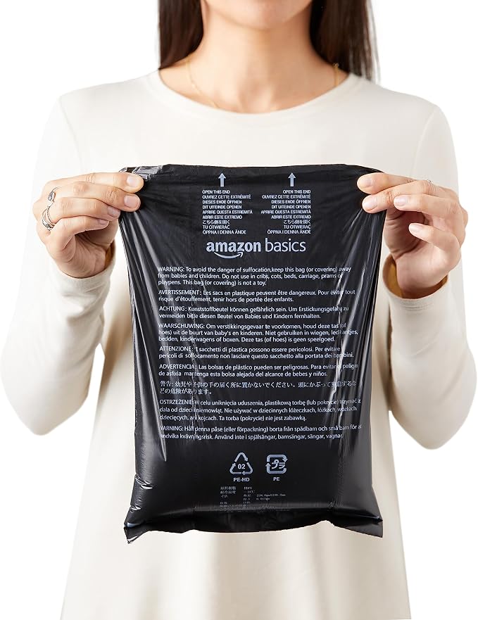 Amazon Basics Dog Poop Leak Proof Bags with Dispenser and Leash Clip, Unscented, 13" x 9", (60 Rolls), 900 Count (Pack of 6)