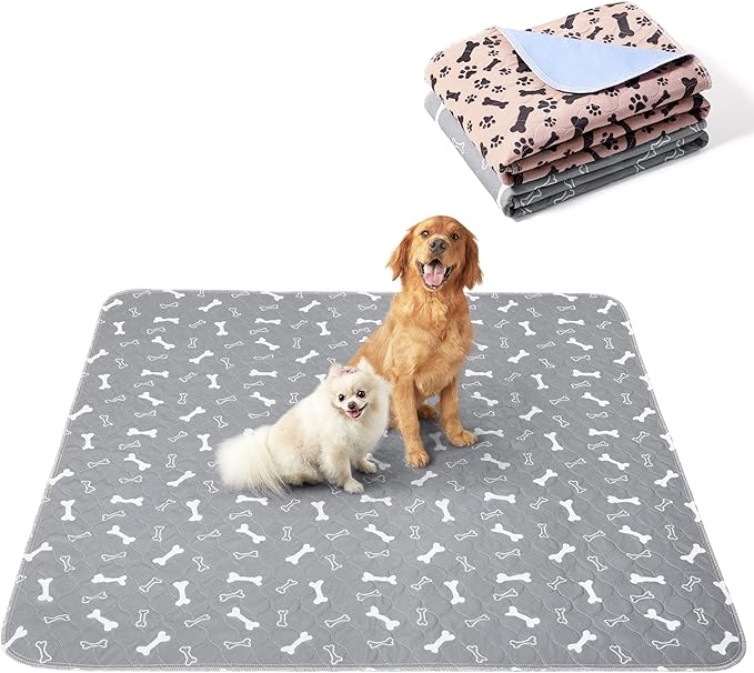 Eterish Reusable Washable Pee Pads for Dogs Large/Extra Large 31'' x 36'' 2 Pack, Absorbent Pet Puppy Dog Training Pads Non-Slip, Waterproof Whelping Potty Pads for Dogs Leak-Proof