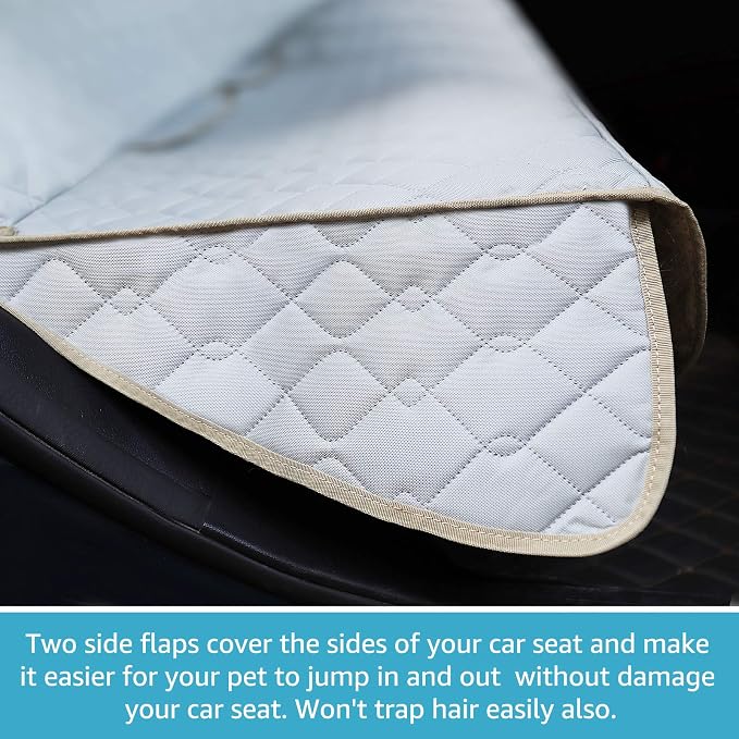 Lassie Truck Back Seat Cover for Dogs with Safety Belt, Truck Bench Seat Cover Compatible with Ford F-Series, F150 /Chevrolet Silverado 1500, Colorado/Ram 1500 Pick Up/GMC Sierra/Toyota Tundra and etc