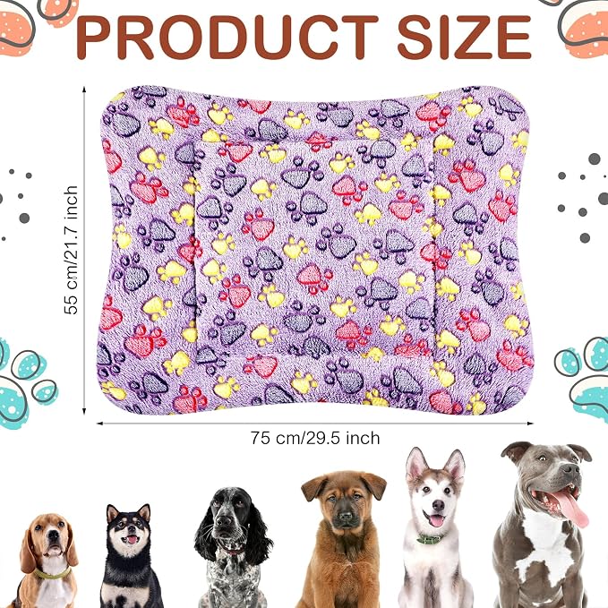 4 Pack Soft Pet Bed Mat Small Dog Crate Fleece | Tuanse Soft Pet Beds Mat Small Dog Crate Fleece,30 X 22 Inches,Vivid Color