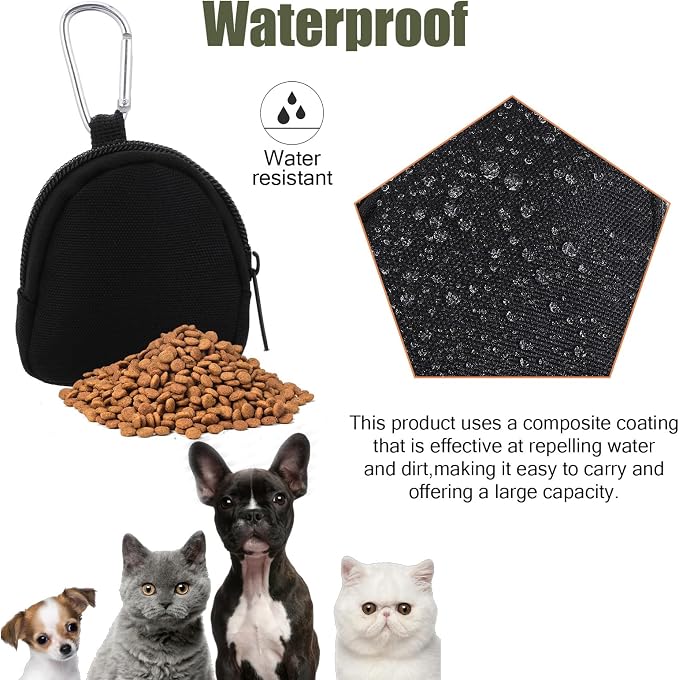 2PCS Dog Treat Pouches for Pet Training 3in Small | Dog Training Treat Pouch for Leash Portable Dogs Treat Bag for Travel Outdoor Use Reusable Small Dogs Treats Container