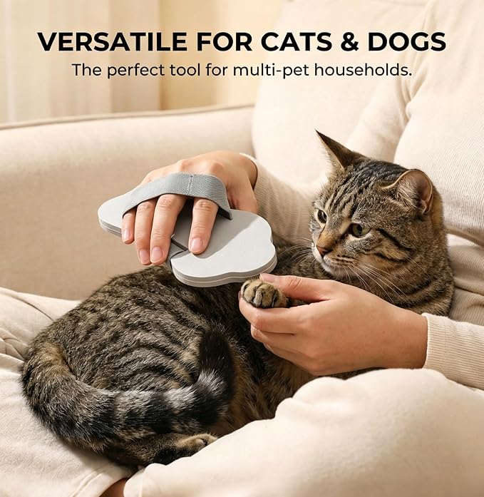 Dog Nail Scratch Board with Hand Strap, Portable Pet Nail File Sandpaper Board, Non-Slip EVA Dog Nail Grinder for Small Medium Large Dogs, Stress-Free Quiet Nail Trimming Tool, Lightweight Grey