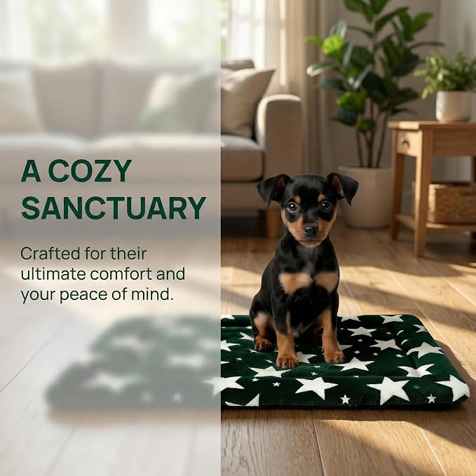 Dog Bed Mat - Reversible Dog Crate Bed Mats, Soft & Breathable Kennel Pad, Durable Crate Bed for Small Medium Large Dogs & Cats