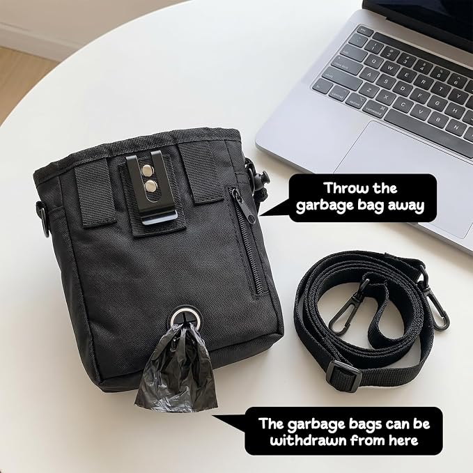 Dog Treat Pouches and Training Clicker Portable Hand Free Puppy | Dogs Treat Bag with Carabiner Pets Feed Snack Reward Pocket for Pet Training Dog Treats Exercising Walking