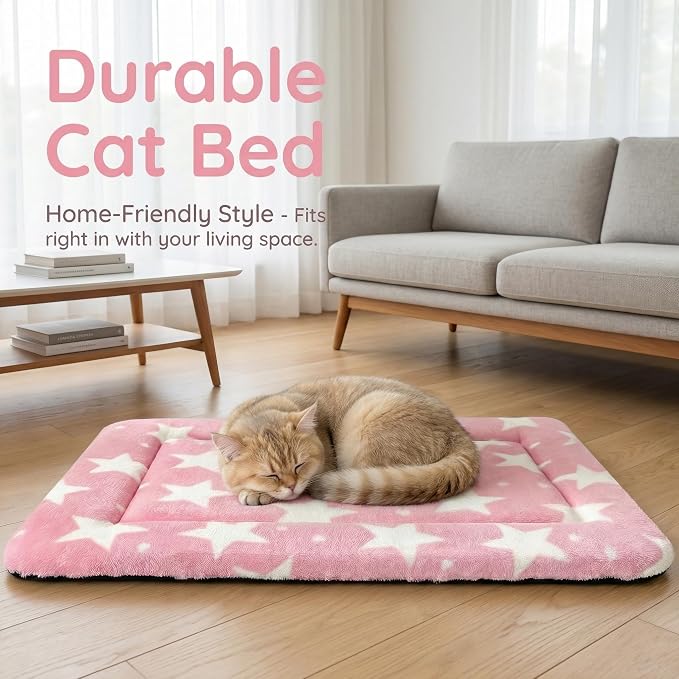 Cat & Dog Bed Mat - Reversible Dog Crate Bed Mats, Soft & Breathable Kennel Pad, Durable Crate Bed for Extra Small Dogs & Cats