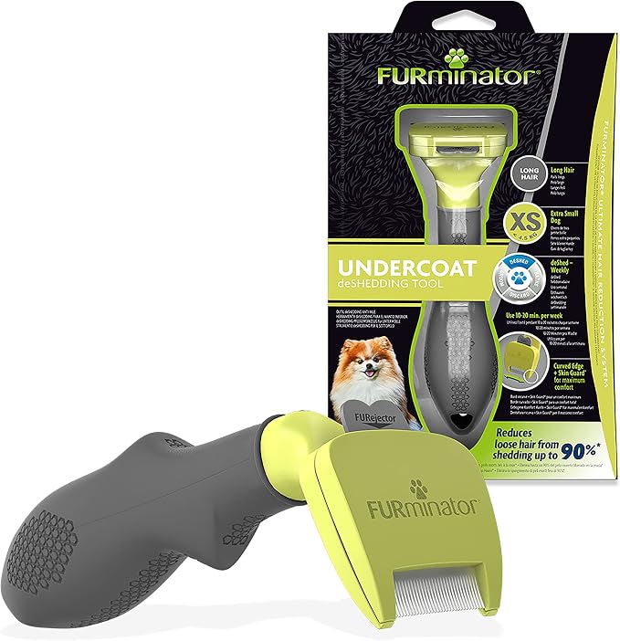 FURminator Undercoat deShedding Tool for Extra Small Long Hair Dogs Under 4.5 kg