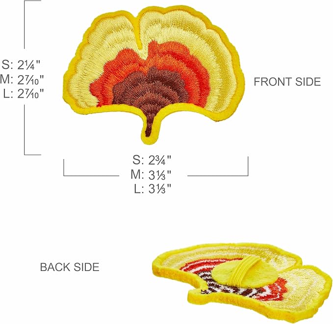 Blueberry Pet Thanksgiving Fall Ginkgo Biloba Leaf Adjustable Dog Collar with Detachable Accessory, Large, Neck 18"-26"