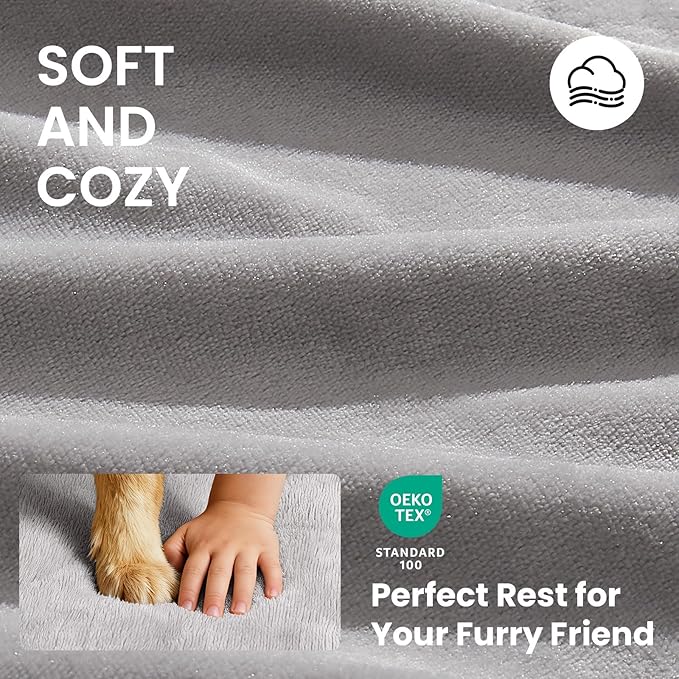OhGeni Orthopedic Waterproof Dog Bed for Medium Large Dogs, Machine-Washable Removable Cover in Easy-Clean Fabric, Reversible Memory Foam & Easy-Carry Handle, Wider and Larger, 36 inch (Gray)