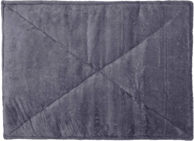 Furhaven ThermaNAP Self-Warming Cat Bed for Indoor Cats & Large/Medium Dogs, Washable & Reflects Body Heat - Quilted Faux Fur Reflective Bed Mat - Gray, Large
