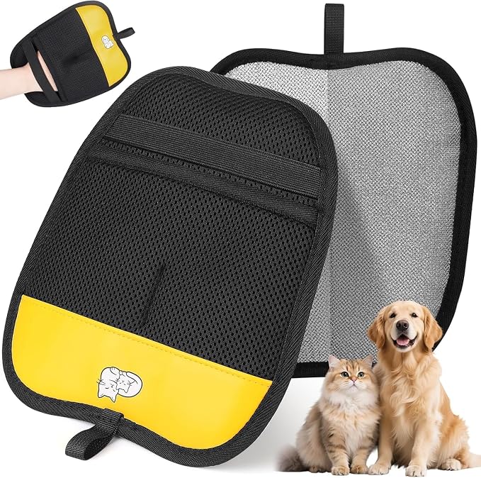 Pet Hair Removal Glove for Dogs & Cats, Sankell Upgraded Reusable Electrostatic Pet Hair Remover Glove, Magic Brush Mitt Tool for Couch, Furniture, Bed, Clothing, Carpet, Car Seat