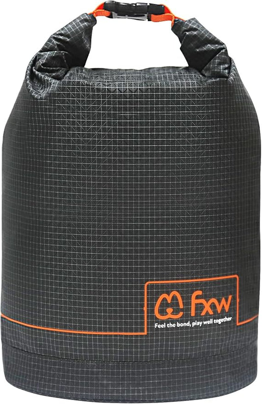 FXW Dog Food Travel Bag，Large Capacity for Travel Kibble Storage Perfect for RV Road Trips, Camping, Longterm Dog Boarding Gear Accessories Gray, 85 Cups