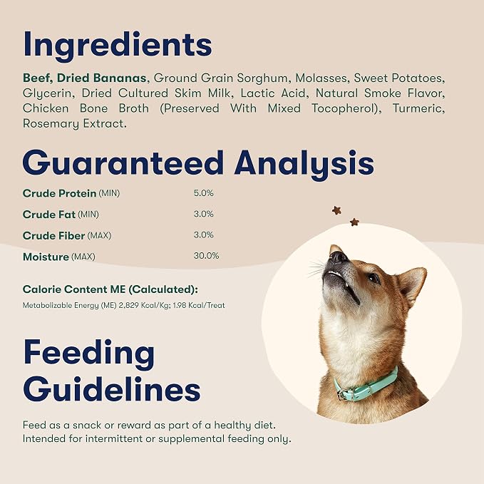 Jinx Dog Training Treats, Bite-Sized Training Treats for Dogs, Beef, 4oz | 1 Pack Healthy Dog Treats Training with Grass-Fed Beef, Vitamins for Immunity & No Fillers for Puppies, Adults & Seniors