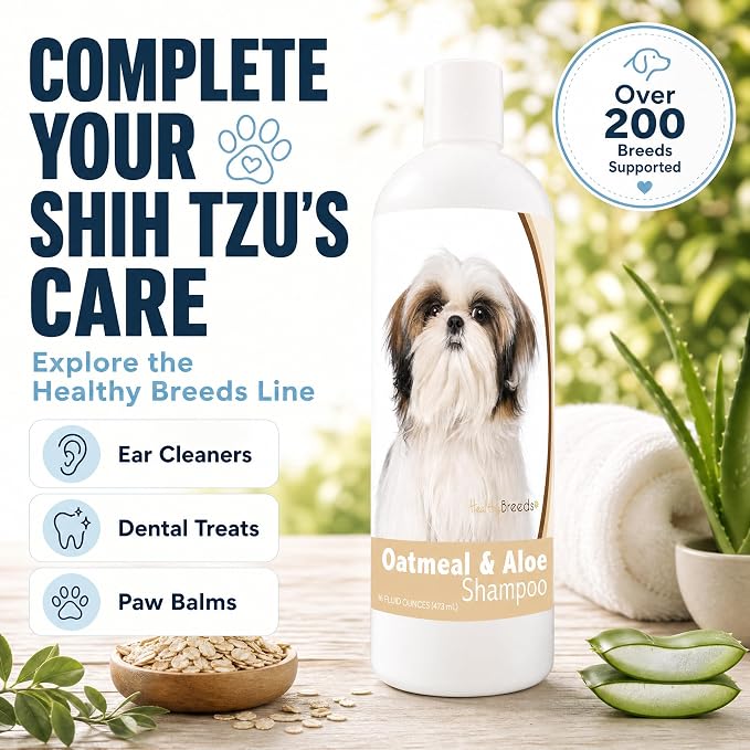 Healthy Breeds Shih Tzu Oatmeal Shampoo with Aloe 16 oz