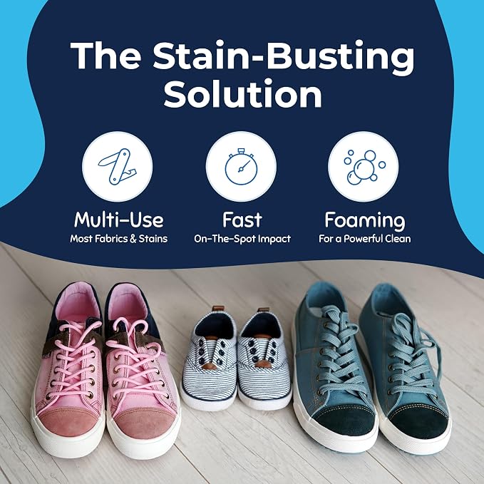 Miss Mouth's Stain Treater & Messy Steppers Shoe Cleaner Stain Remover Duo | Stain Remover for Clothes, Carpet, Upholstery and Shoe Cleaner for Sneakers, Leather, Cloth, Mesh