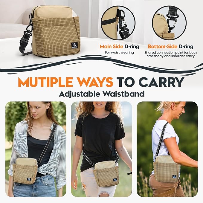 Dog Treat Pouch for Training, Magnetic Dog Walking Bag and Fanny Pack | Large treat pocket with poop bag dispenser, clicker and bowl; hands-free for dog training, walks, park trips and travel