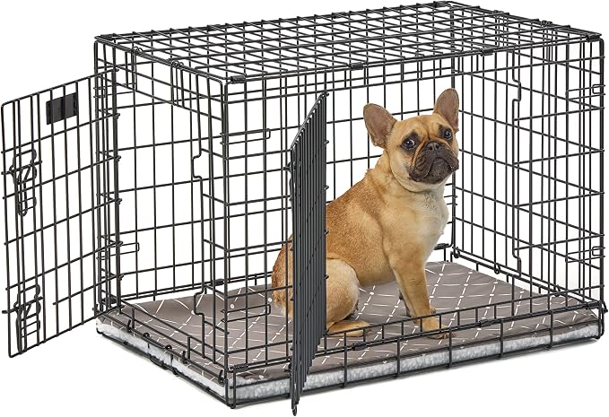 MidWest Homes for Pets Midwest Quiet Time Reversible Crate Pan Cover 30' Mushroom Diamond/Fleece
