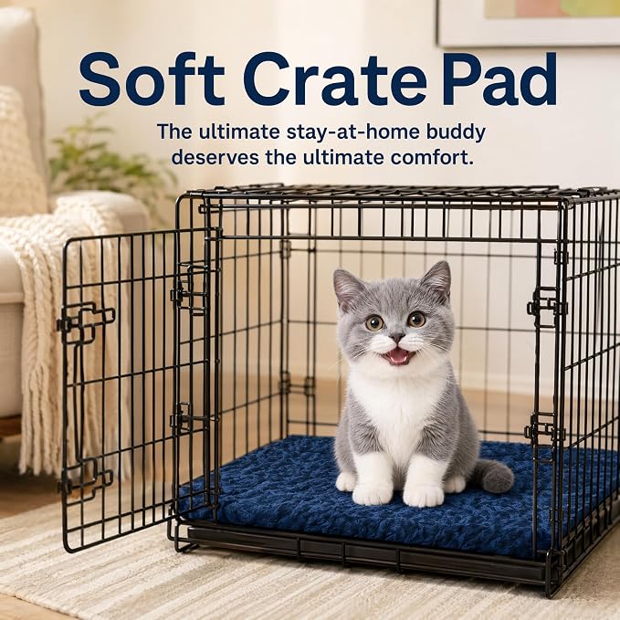 Dog Bed Mat - Reversible Dog Crate Bed Mats, Soft & Breathable Kennel Pad, Durable Crate Bed for Small Dogs & Cats